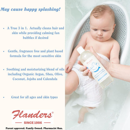 Flanders 3-in-1 Bubble Bath, Shampoo and Wash